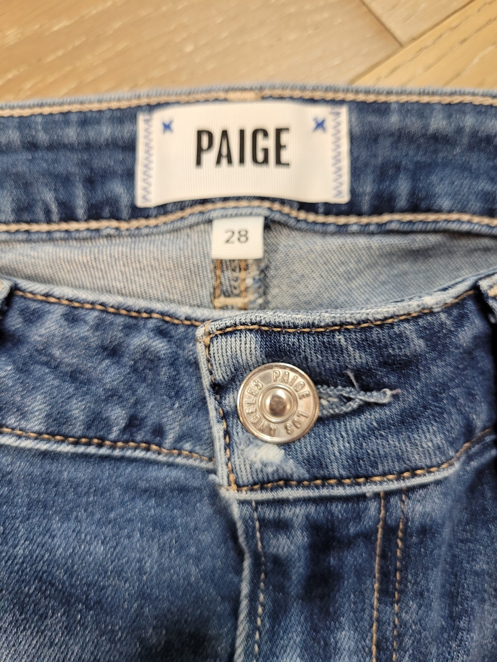 PAIGE Jeans Women's sz 28 Hoxton Slim Mid Rise Ankle Denim Jean - Picture 7 of 14